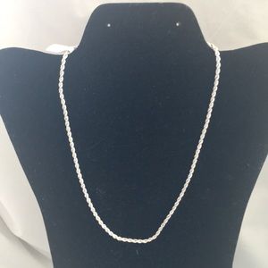 Silver rope chain 18”